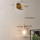 Helnys Clear Glass LED Wall Lights with Pull Chain Switch