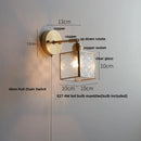 Helnys LED Glass Wall Light with Pull Chain Switch - Modern Nordic Style