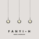 Helnys Gray Glass LED Pendant Lights 5w Modern Hanging Lamp for Home Decor