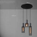 Helnys Industrial Pendant Light Cement Metal Lampshade Nordic Hanging Lamp LED