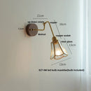 Helnys Copper Rotate Arm LED Wall Light - Nordic Modern Design