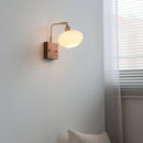 Helnys White Pumpkin Glass LED Wall Lamp for Kids Room & Bathroom Mirror Lighting