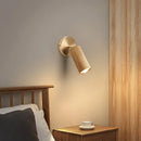 Helnys LED Wall Lights Walnut Ash Wood Gold Vintage Brass Living Room Bedroom Lamp