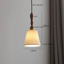 Helnys Copper Ceramic LED Pendant Lamp with Wood Handle