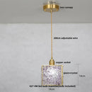 Helnys Crystal Glass LED Pendant Light Fixture American Style Luxury Hang Lamp