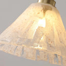 Helnys White Glass LED Pendant Light Fixture Nordic Modern Walnut Wood Hang Lamp