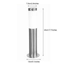 Helnys Stainless Steel Outdoor Lawn Light, White Shade Garden Pathway Lighting