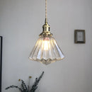 Helnys Diamond Amber Glass LED Pendant Lights for Home Indoor Lighting