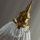 Helnys Glass Pendant Light Fixture Adjustable Modern Nordic Clear Glass Glass Pendant