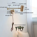 Helnys Nordic LED Swing Arm Wall Light for Bathroom and Bedroom