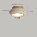 Helnys Yellow Travertine Stone Glass LED Ceiling Light - Nordic Modern Design