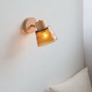 Helnys Amber Glass LED Wall Lamp Sconce for Stair, Living Room, and Makeup Mirror