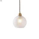 Helnys Nordic Glass Globe LED Pendant Light Fixture - Adjustable Hanging Lamp