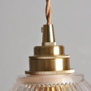 Helnys Nordic LED Glass Pendant Light Fixture Adjustable Wire Walnut Lamp