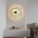 Helnys Marble LED Wall Sconce Round Modern Indoor Decor Light