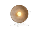 Helnys LED Round Wall Lamp Sconce Japanese Style Indoor Decor Light