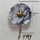 Helnys Round Bulgari Stone LED Wall Lamp Bedside Lighting