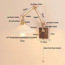 Helnys Rotatable Wood LED Wall Sconce 2 Arms Stair Light