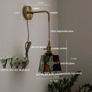 Helnys Peace Pigeon Tiffany Style Colorful Glass LED Wall Light