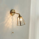 Helnys Clear Glass LED Wall Lamps Brass Socket Luminaire Japan Style