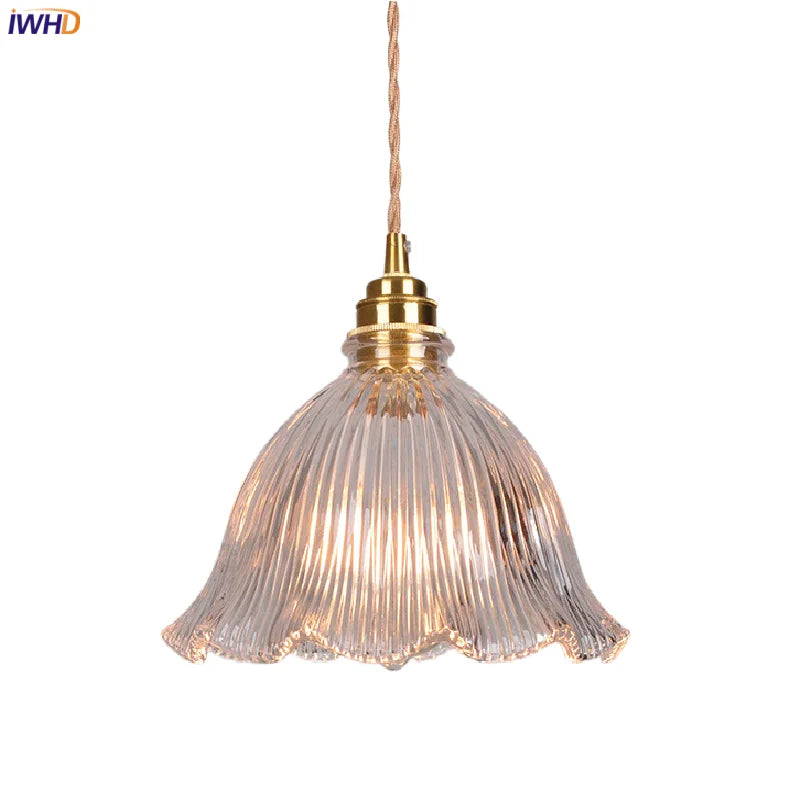 Helnys LED Glass Pendant Light Fixture for Modern Home Decor & Restaurant