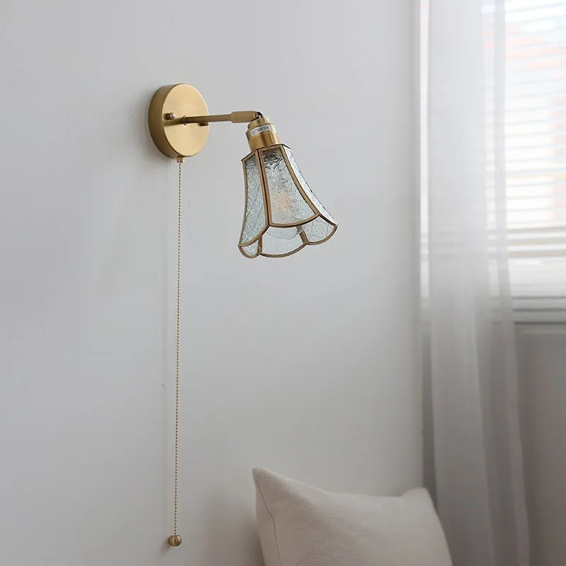 Helnys Clear Glass LED Wall Sconce Nordic Stair Lamp Modern Living Room Interior
