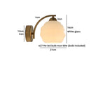 Helnys Gold Brass Resin LED Wall Light Fixture Wood Base Stair Decor Art Lamp