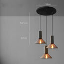 Helnys Industrial Pendant Light Cement Metal Lampshade Nordic Hanging Lamp LED