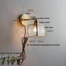 Helnys LED Glass Wall Light with Pull Chain Switch - Modern Nordic Style