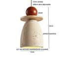 Helnys Yellow Travertine Globe LED Pendant Light for Bedroom Living Room