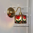Helnys Cube LED Wall Sconce Copper Glass E27 Vanity Light