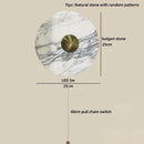 Helnys Round Bulgari Stone LED Wall Lamp Bedside Lighting