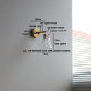 Helnys LED Wall Sconce Clear Glass Luxury Stair Light Wandlamp