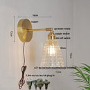 Helnys Brass LED Wall Lamp Sconce Pull Chain Switch Stair Light Fixtures