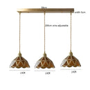 Helnys Nordic Copper Glass Hanging Pendant Light for Modern Living Spaces