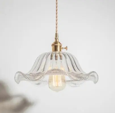 Helnys Big Glass Pendant Lights for Bedroom Dinning Living Room