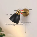 Helnys Black Iron LED Wall Sconce for Modern Home Decor