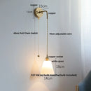 Helnys Moon ABS LED Wall Light Fixture Adjustable Nordic Modern Bedside Lamp