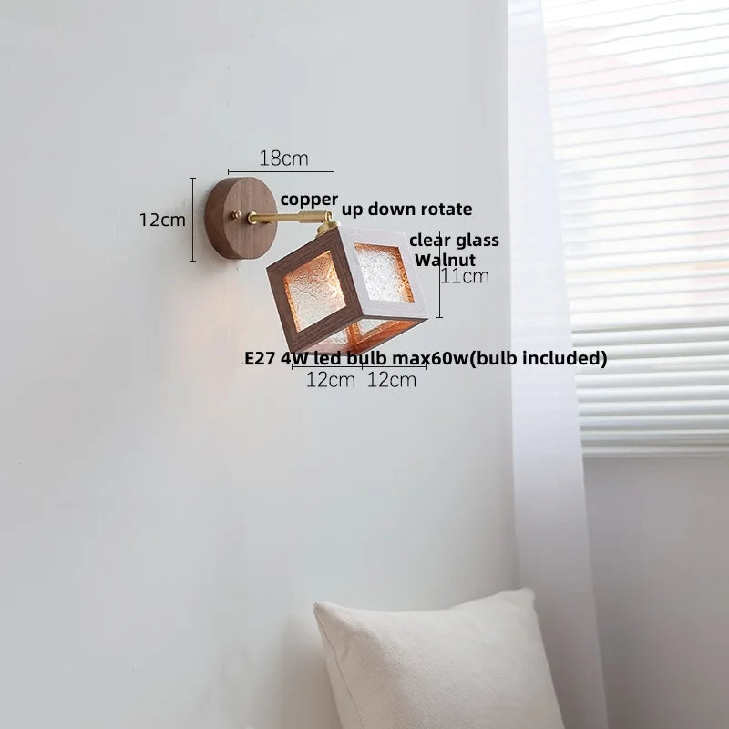 Helnys Nordic Copper Socket LED Wall Sconce with Pull Chain Switch