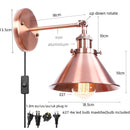 Helnys Industrial LED Wall Lamps for Bathroom Mirror Stair Light Dinning Room Home Decor