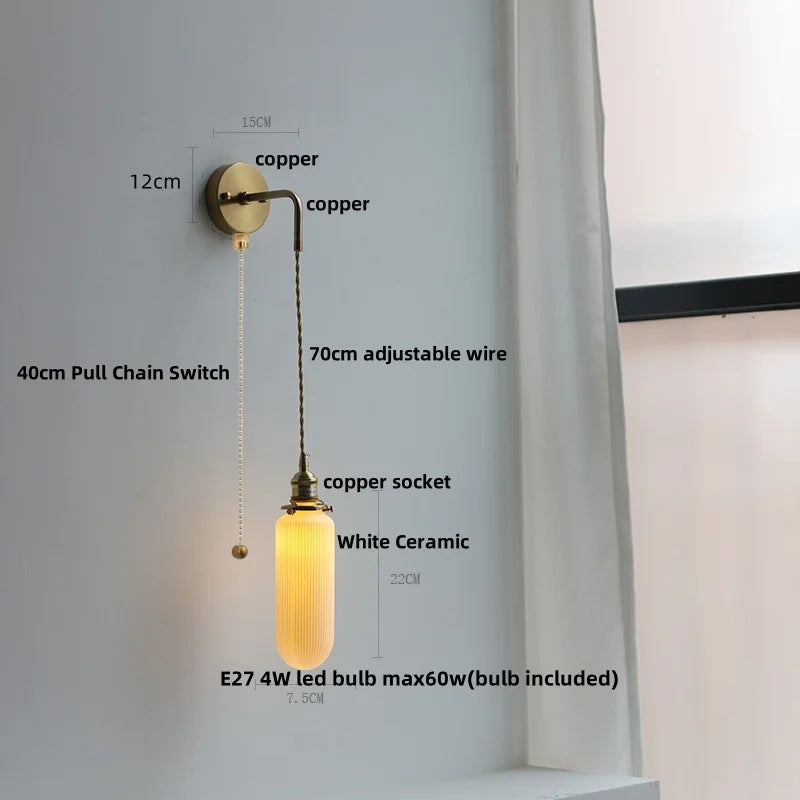 Helnys Clear Glass LED Wall Lamp Modern Crystal Home Decor Applique Murale