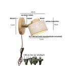 Helnys Yellow Travertine LED Wall Light with Pull Chain Switch