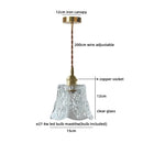 Helnys Brass LED Pendant Light with Clear Glass Shade