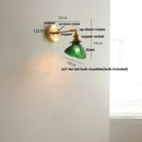 Helnys Green Loft LED Wall Light Fixture Glass Rotate Vintage Pull Chain Switch