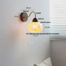 Helnys Shell Glass LED Wall Light Tiffany Style Balcony Bedroom Lamp