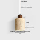 Helnys Yellow Travertine LED Pendant Light for Bedroom and Balcony