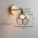 Helnys LED Glass Wall Light with Pull Chain Switch - Modern Nordic Style