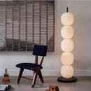 Helnys Nordic Gourd String Floor Lamp White Glass Lampshade