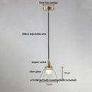 Helnys Copper Socket LED Pendant Light with Phenix Glass Shade