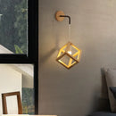 Helnys Wood Nordic LED Wall Lamp - Modern Cube Stair Light Fixture